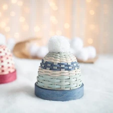 Dresden & Company WOVEN TOBOGGAN HAT- WINTER BLUES - 2025 - Longaberger Weavers