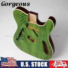 Green Vintage Telcaster Electric Guitar Body Alder Wood Thinline Semi-hollow