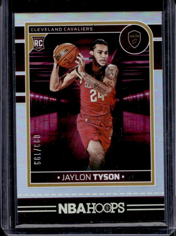 2024-25 Panini Hoops Jaylon Tyson RC Silver Rookie #/199 Cavaliers