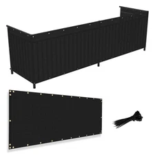 2.5' x 15' Residential Commercial Privacy Deck Fence Privacy Screen 200 GSM W...
