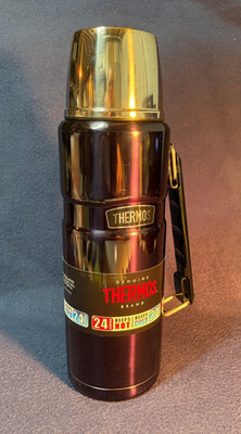 Thermos Brand,Vacuum Insulated Double wall Stainless Steel 40oz. Beverage Bottle