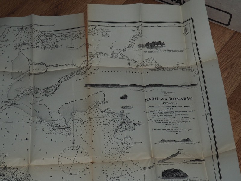 Antique Map "Haro and Rosario Straits 1858-59"