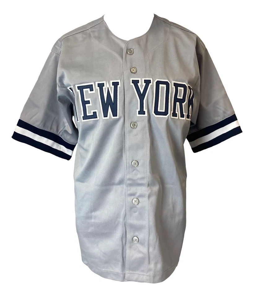 Don Larsen New York Signed Gray Baseball Jersey 1956 WS MVP Inscribed JSA - Image 3 of 4