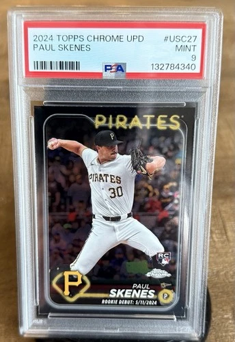 2024 TOPPS CHROME UPDATE PAUL SKENES USC27 (RC) PIRATES PSA 9