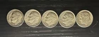 New ListingLot Of 5 - USA Roosevelt Dimes 1963s - 90% Silver Coins