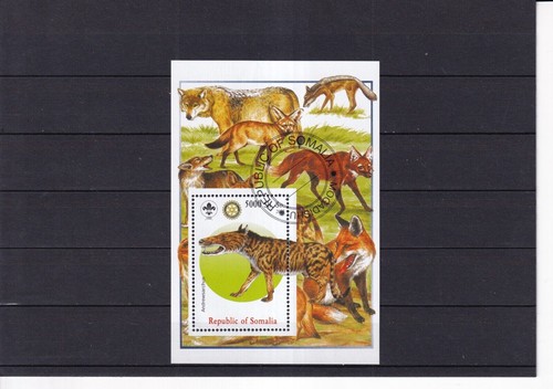 SA31e Somalia 2006 Prehistoric Animal and Foxes used minisheet cinderella