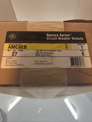 #ad NEW GE SPECTRA SERIES AMC6EB CIRCUIT BREAKER MODULE MODEL 1 300 AMP 600V $174.99