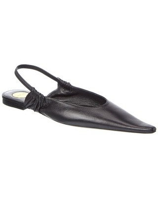 Saint Laurent Anne Marie Leather Slingback Ballerina Flat Women's