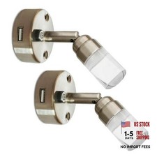 RV Reading Lights 12v Interior RV Light With Warm White  Blue Light, with USB
