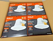 4-Pack 6” Halo Direct Mount Recessed Light Canless EZ-Trim! Fixtures NEW