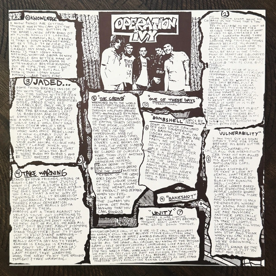 OPERATION IVY Energy 12" LP 1989 1st Press Laytonville Rancid Green Day Sublime - Image 4 of 4