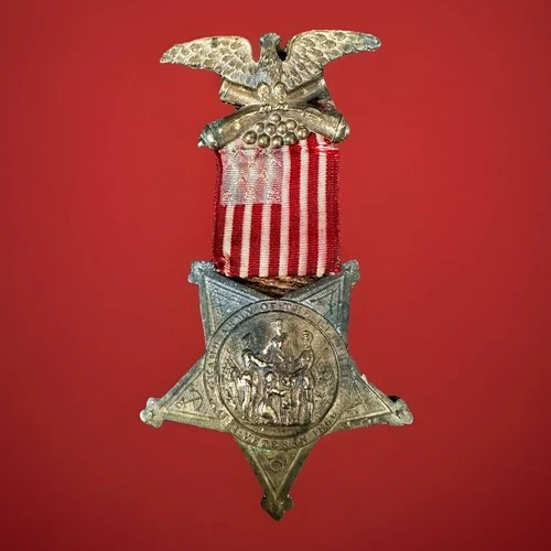 Antique GAR Civil War Veteran Medal Badge Grand Army Republic Eagle