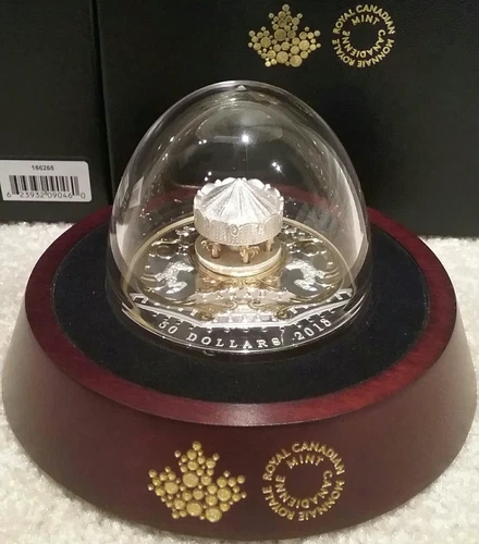 2018 Antique Carousel $50 6OZ Pure Silver Proof Canada Coin
