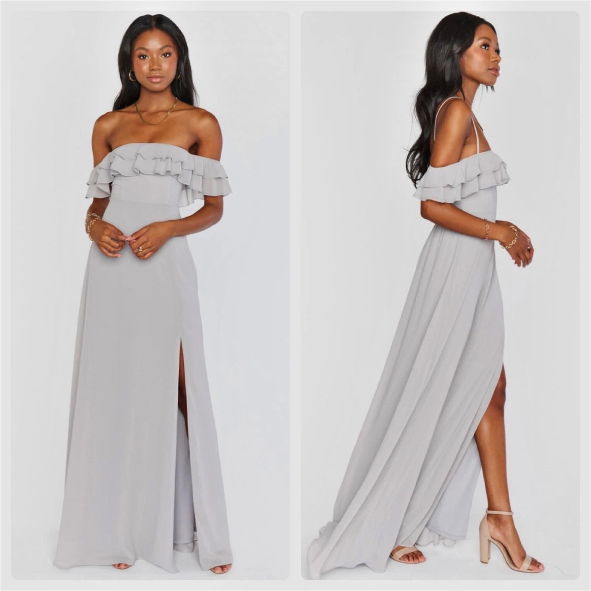 Dove grey maxi dress cheap