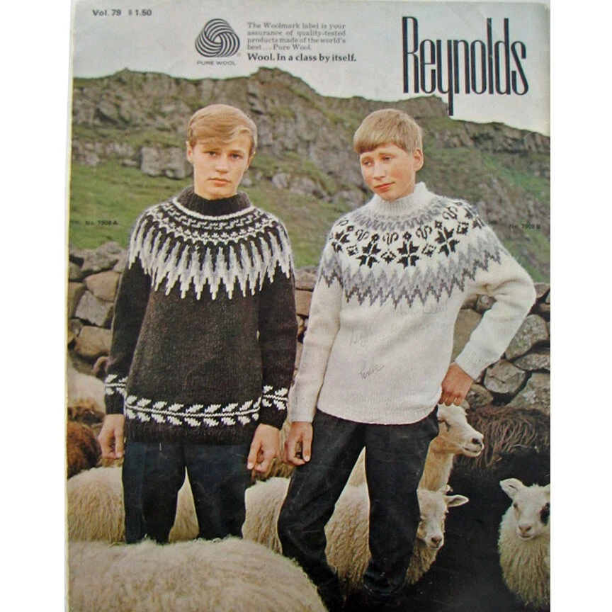 Reynolds New Icelandic Fashions for Boys & Girls Knitting Pattern Booklet Vol 79 - Image 3 of 4