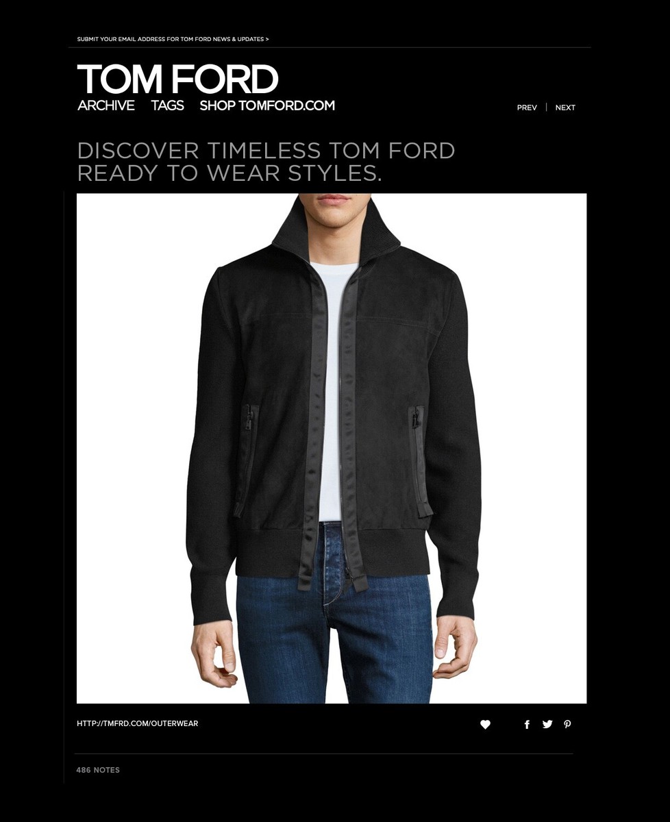 カーディガン TOM FORD SS25 Black wool jacket (KZY001YMW039F24 LB998) TOM FORD cashmere sweat jacket black | BRAUN Hamburg