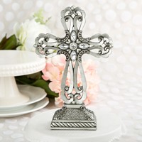 Large Cross Statue W/ Antique Accents Religious Baptism Wedding Favors 5-15 Qty Large Cross Statue W/ Antique Accents Religious Baptism Wedding Favors 5-15 Qty