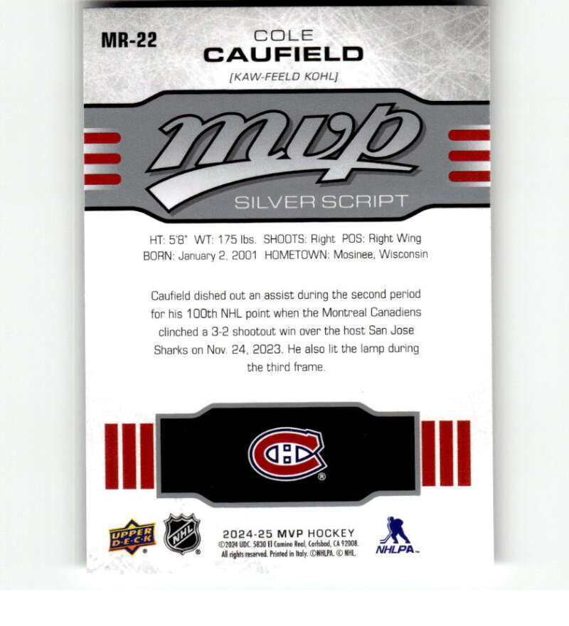 UPPER DECK NHLカード CHRONOLOGY JESPERI KOTKANIEMI MONTREAL CANADIENS 13/15 #L-MO-JK 送料無料 中古 IT2 Jesperi Kotkaniemi 2018 Upper Deck #249 Young Guns Base