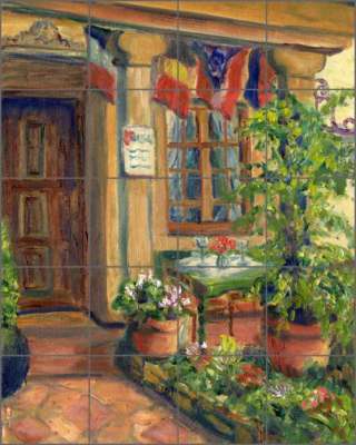Tuscan Tile Backsplash Ceramic Mural Margosian Cafe Art JM053