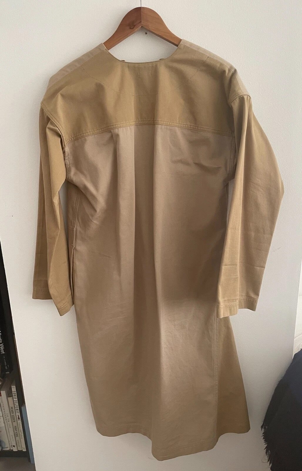 Abito oversize oversize Celine cotone tela marrone chiaro beige ottime condizioni