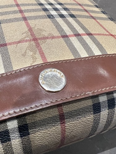 BORSA MESSENGER A TRACOLLA VINTAGE BURBERRY BEIGE/TAN NOVAS IN TELA PRE-AMATA - Foto 5 di 22