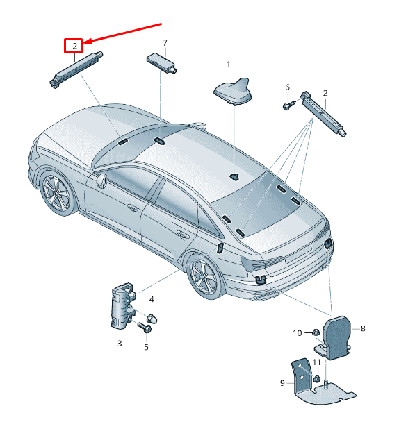 NOUVEAU AMPLIFICATEUR D'ANTENNE AUDI A6 4A C8 4K5035225P ORIGINAL