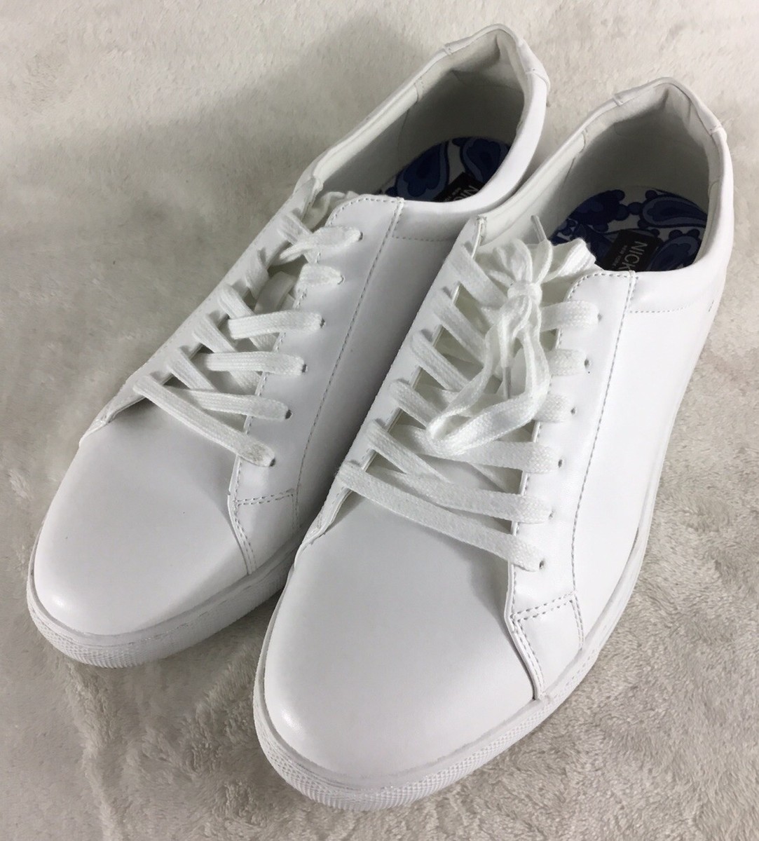 Nick Graham Sneakers Mens 10.5M Uncommon Bill White Faux Leather