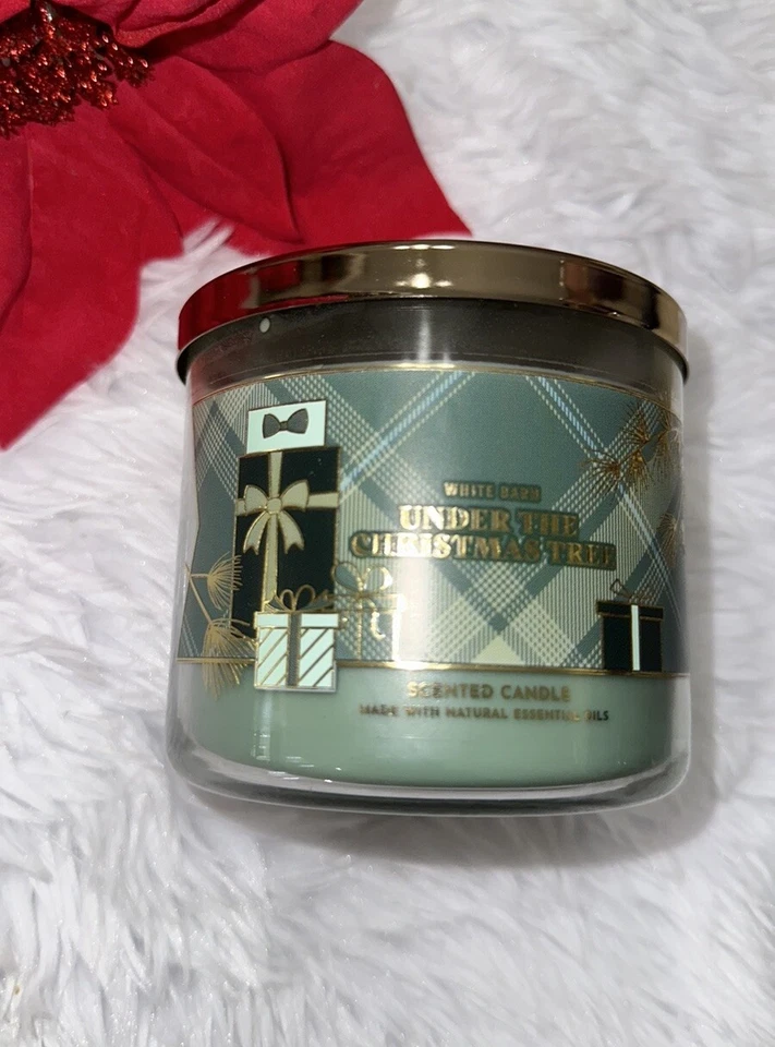 NUEVO CUERPO DE BAÑO FUNCIONA BAJO EL ÁRBOL DE NAVIDAD VELA GRANDE PERFUMADA 3 MECHAS 14,5 OZ Foto 4 de 4