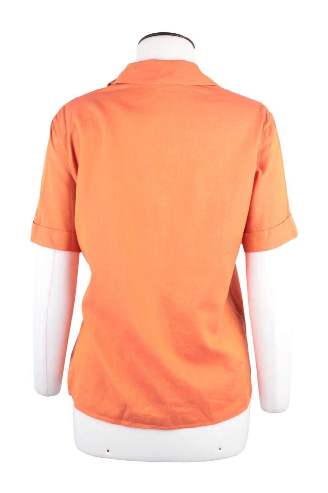 Women's Vintage BURBERRY'S Orange Cotton Short Sleeve Shirt Size 40