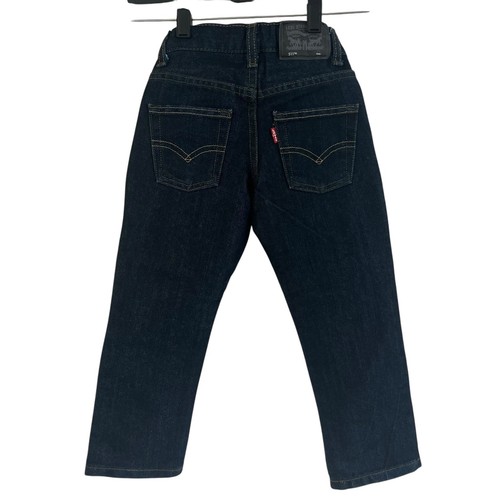 Levi's Boys 511 Slim Fit Jeans Adjustable Waist Dark Wash Denim Pants Sz 4 Blue - Picture 2 of 9