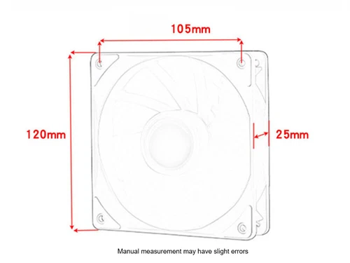 120mm×120mm×25mm Computer Case PC Cooling Fan Quiet PWM 4Pin 12V Slim Black - Picture 5 of 5