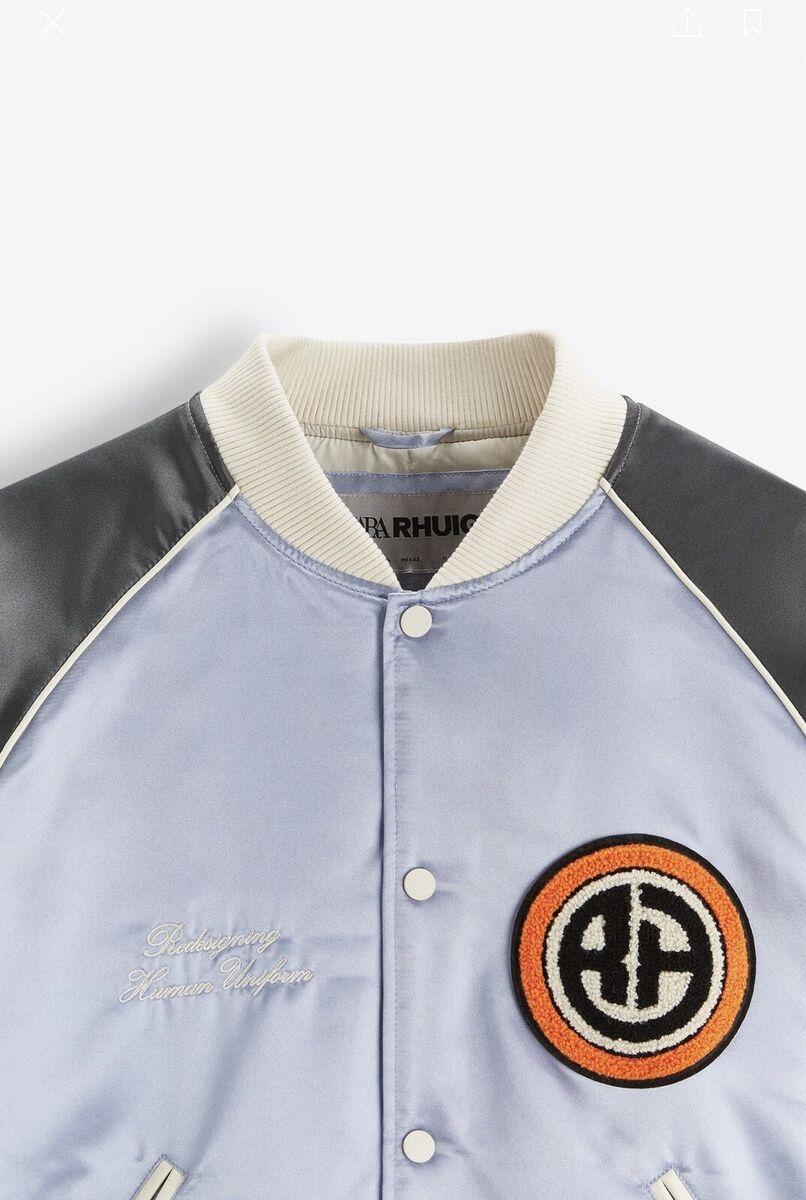 ZARA SATIN EFFECT BOMBER JACKET X RHUIGI Limited Edition ZARA SATIN EFFECT BOMBER JACKET X RHUIGI Limited Edition
