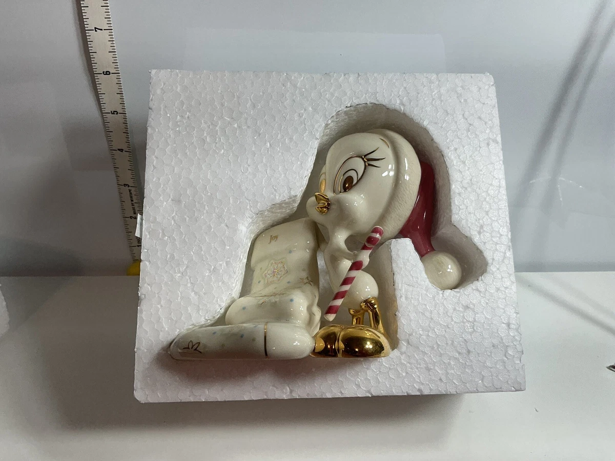 Vintage Tweety Lenox Tweety Bird Skiing Figurine Looney Tunes Ivory China 24k Gold NEW main image 1