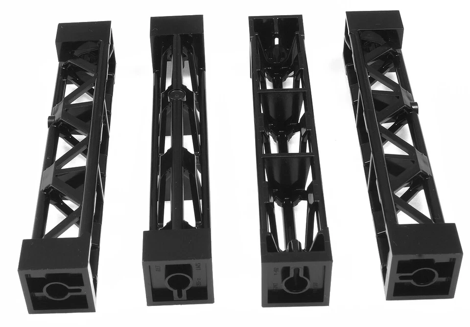 LEGO - 4 Gittermasten 2x2x10 schwarz / Stütze Pfosten / 95347 NEUWARE