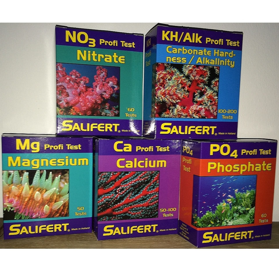 Salifert Test Set KH, Ca, Mag, PO4, No3 im günstigen Bundle