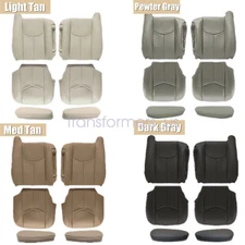 6PCS For 2003-2006 Chevy GMC Driver & Passenger Replacement Leather Seat Cover