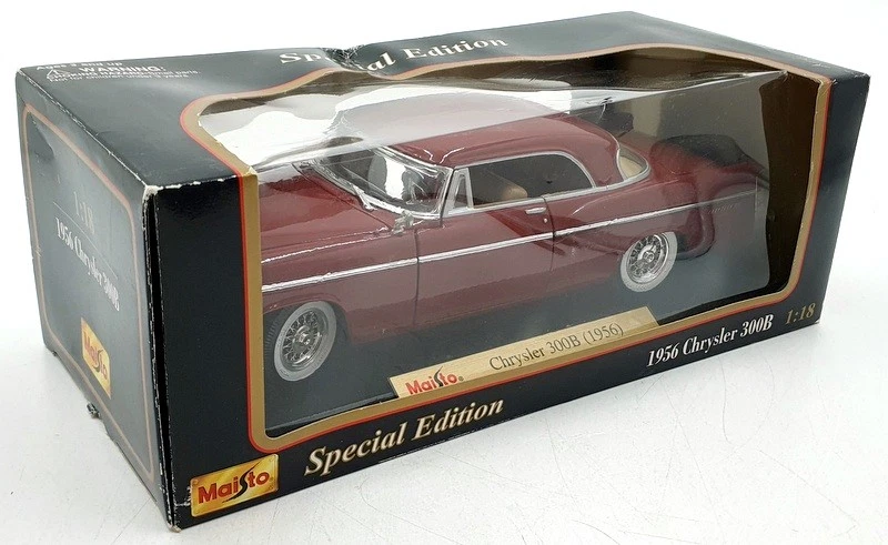 Maisto 1/18 Scale Diecast 31897 - 1956 Chrysler 300B - Maroon - Image 4 of 4