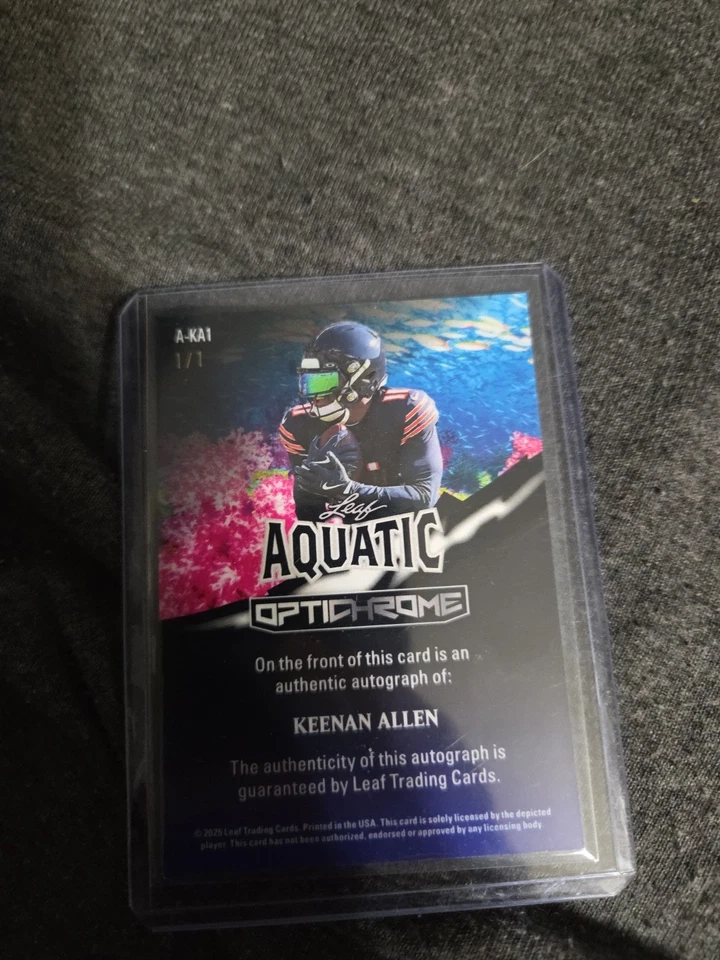 2025 Leaf Aquatic Optichrome Keenan Allen 1/1 - Image 2 of 2