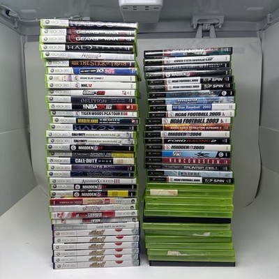 Xbox 360 (48) and Xbox CLASSIC (20) Lot of 68 Video Games Wholesale Total Bundle