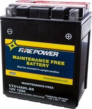 WPS Fire Power CTX14AHL-BS Maintenance Free Battery Arctic Cat 300/250