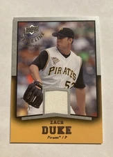 2008 Upper Deck Timeline Zach Duke Memorabilia Pittsburgh Pirates #TM-ZD