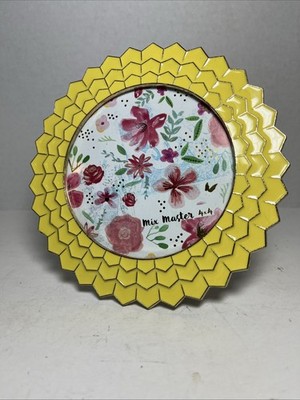 Yellow Sheffield Home Mix Master Metal Enamel Sunflower Picture Frame 4x4