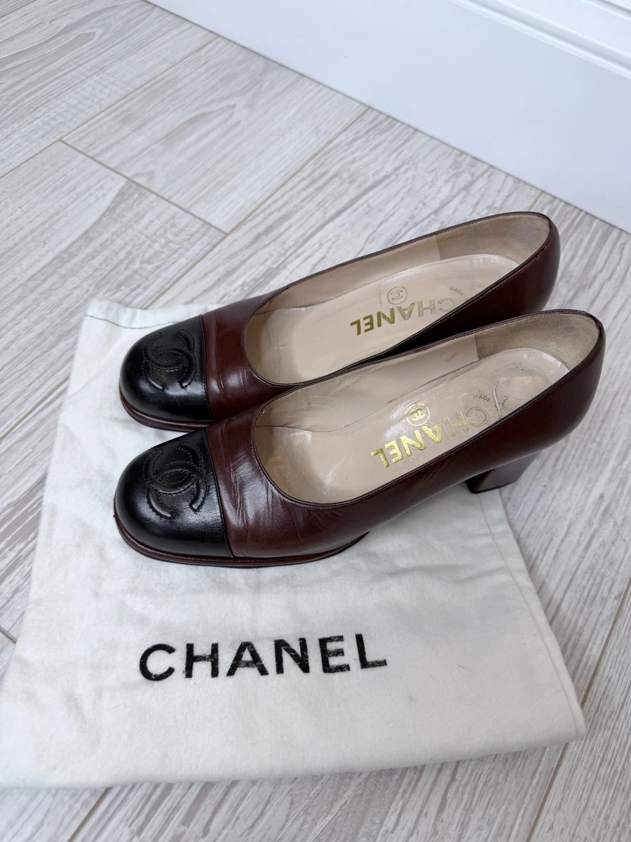 CHANEL Leather Upper Casual Heels for Women with Vintage for sale