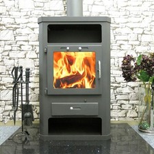 Wood Burning Stove inc Back Boiler for Central Heating 15kw Multi-fuel Panama B 