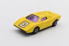 Matchbox MB27 Lamborghini Countach yellow. purple Windows. Superfast Lesney