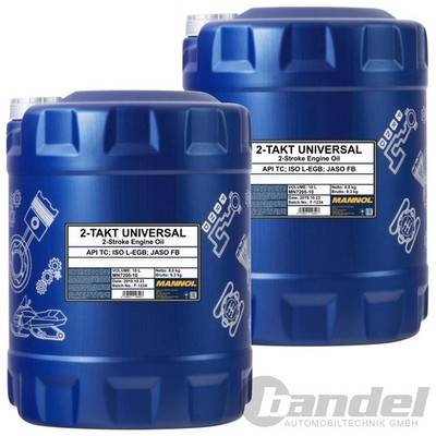 2x 10L MANNOL 2-TAKT MOTORÖL UNIVERSAL API TC ISO L-EGB JASO FB