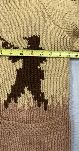 Maglione maglia Cowichan vintage anni 60 fagiano cane da caccia M OTTIME CONDIZIONI - Foto 8 di 10