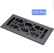 Pack Of 10 Steel Matte Black Age Floor Register For 4” X 12”  Floor Vent cover 