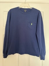 Polo Ralph Lauren Long Sleeve Men  s Tee Blue Size Small
