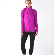 Lululemon Gather And Sprint Jacket Ultra Violet Pink Purple Size 4 lightweight